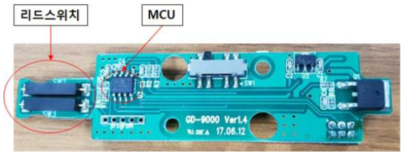 기존 상용 데드볼트 잠금장치 개폐부 PCB