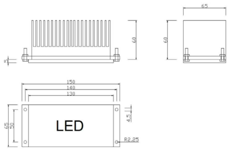 LED조명모듈 외형치수 기준