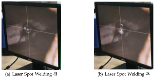 Laser Spot Welding 기본 조건 용접 결과