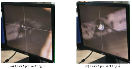 Laser Spot Welding 1차 설정 용접 결과