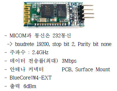 블루투스 모듈 spec