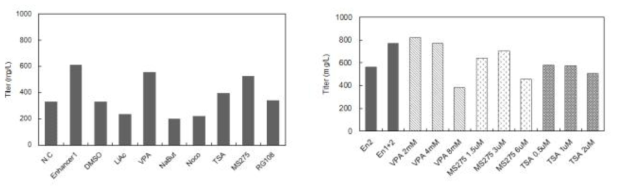 transfection 후 첨가 배지에 따른 발현량 비교