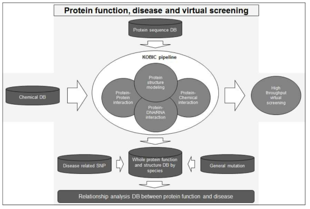 여러 종의 단백질 구조 예측, 질병 분석 및 virtual screening을 대용량으로 분석할 수 있는 자동화 파이프라인 및 DB