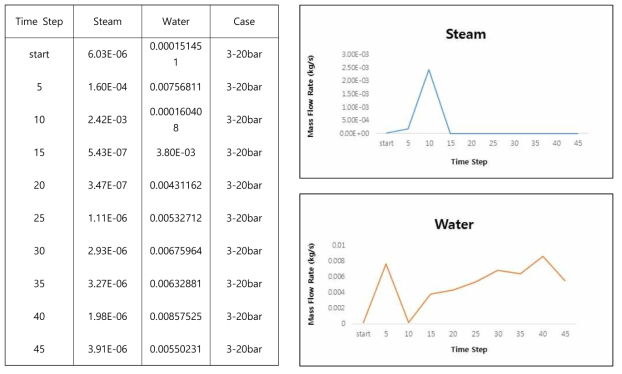 #4 Case - Steam/Water Mass Flow Rate (20bar)