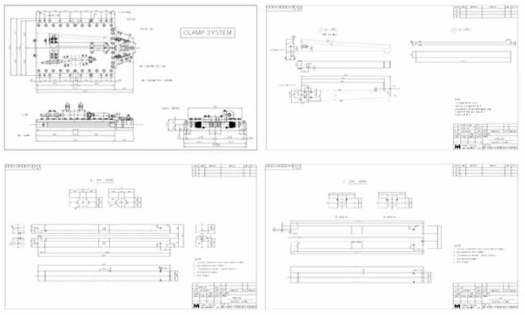 설계 도면 _ 클램프 및 부품