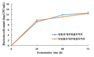 대추방울토마토 유산균 발효에 따른 생균수