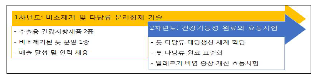 연차별 기술개발 목표