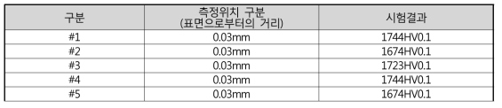 온도/시간에 따른 침붕표면처리 경향