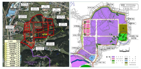 용인 덕성2 일반산업단지 토지이용계획도 및 주변 현황