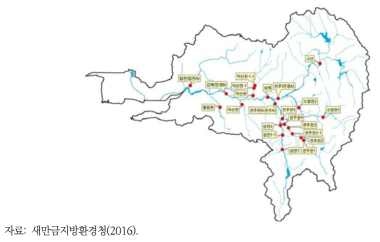 만경강 유역 주요 하천 수질측정망