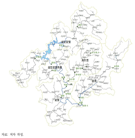 섬진강 상류 수계 수질측정망