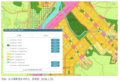 도시계획시설도면 및 세부 레이어