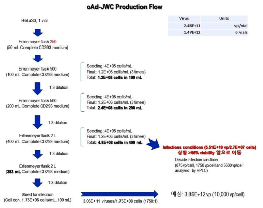 현탁배양 기반의 아데노바이러스 생산공정개발을 위한 production flow