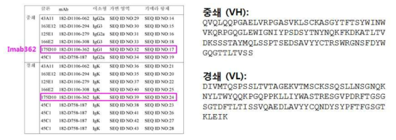 Anti-claudin18.2 scFv의 아미노산 서열