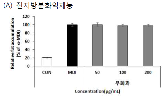 Effect of. Ficus carica L. 70% EtOH extracts on Oil red O staining (A)