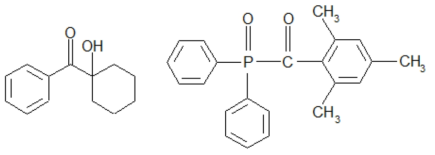 BASF社 Irgacure 184(왼쪽) & Drocur TPO(오른쪽)