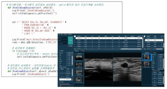 비교 분석 화면