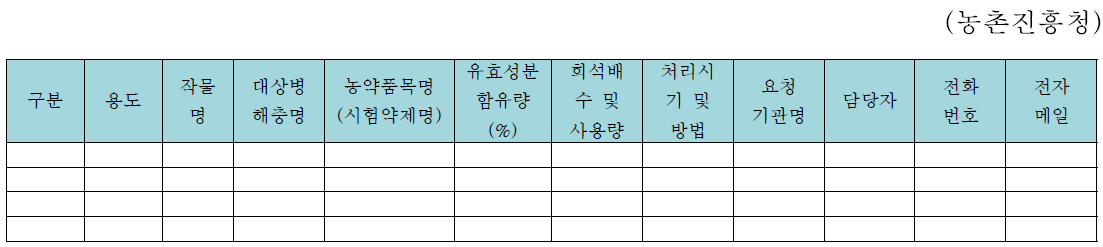 수요조사 집계표