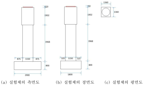 Case 2 교각 실험체의 형상