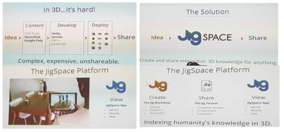 가상/증강현실 콘텐츠를 쉽게 제작하주는 JigSpace 플랫폼 (JigSpace社)