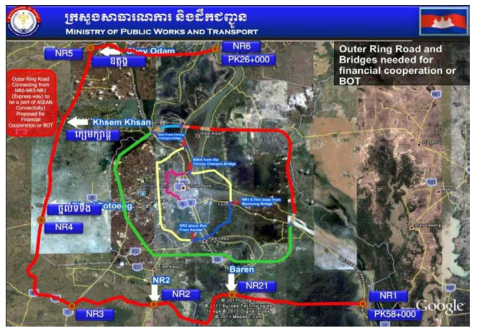 프놈펜 외관순환 도로 계획