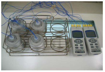 튜브내의 온도변화를 측정하기 위한 자동 온도기록장치