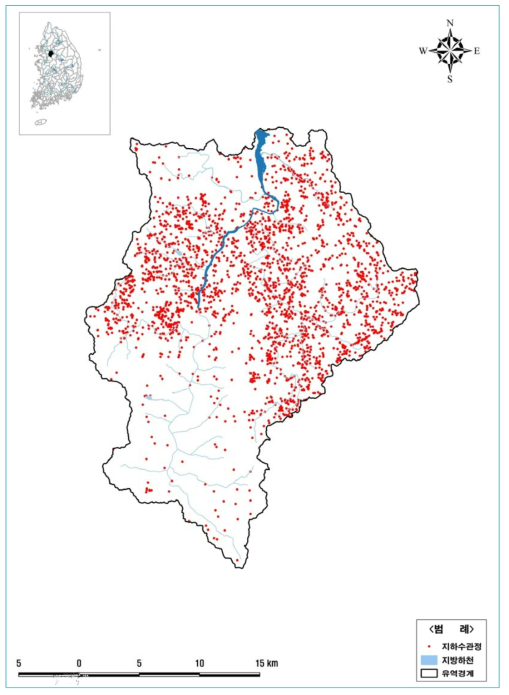 경안천 유역 지하수 관정현황
