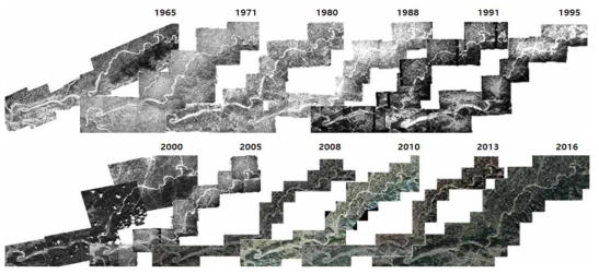 내성천 연구구간 1965～2016년 항공사진