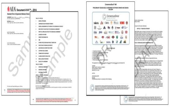 A141(AIA, 2014) 및 ConsensusDocs400