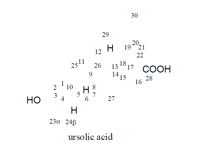 Ursolic acid의 structure