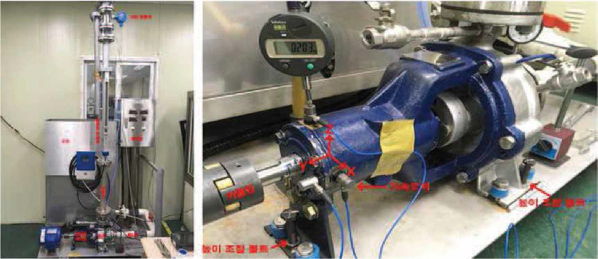 제작된 펌프 고장재현 시뮬레이터