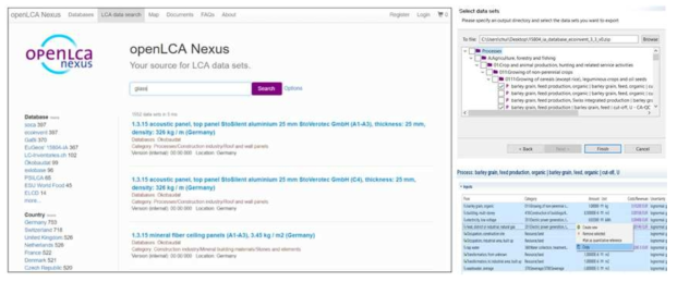 openLCA Nexus의 DB 검색 엔진 및 DB 변환 Tool