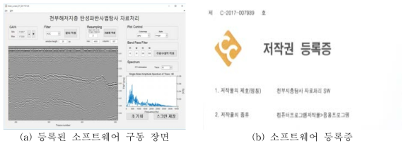 음향측심 데이터 처리 관련 소프트웨어 및 특허증