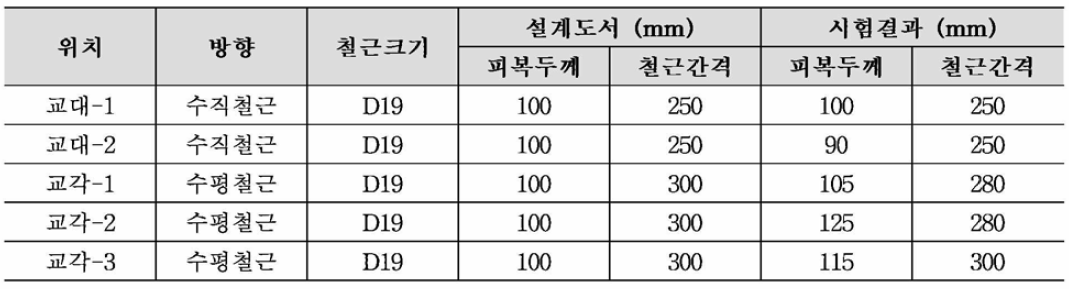 페로스캔 현장시험 결과 정리