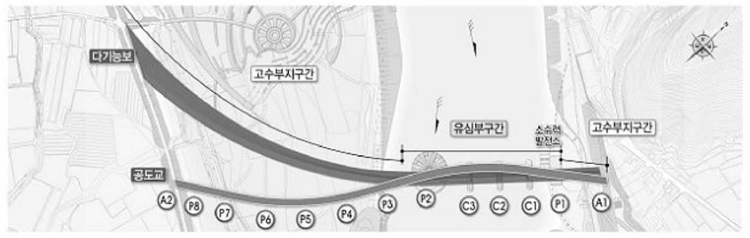 강정 -고령보 평면도