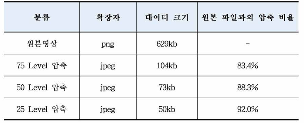 이미지 정보 압출 효율