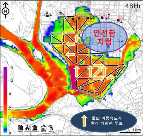 위험 루트와 안점 지점 도출