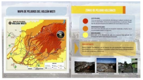 페루 미스티(Misti) 화산에 대한 재해위험도 작성 예시