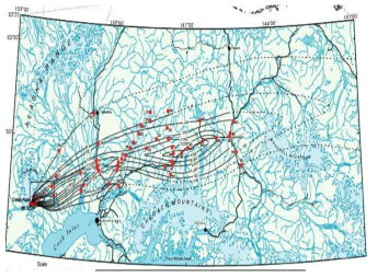 1992년 9월 16일-17일 분화에 의한 화산재 퇴적 분포 관측치