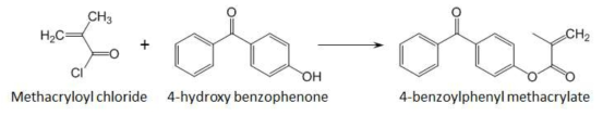 4-benzoylphenyl methacrylate 모노머 합성