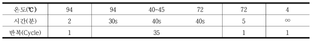CIJ2183, TL2N3014 프라이머 PCR 조건