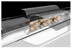 Hyperloop One(미국)의 차량의 구조(안)