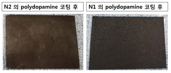 ACF polydopamine 코팅 후