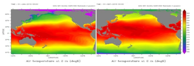 태평양 해수면 기온(해상 2m 지점)