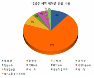 12공구 하자 항목별 발생 비율