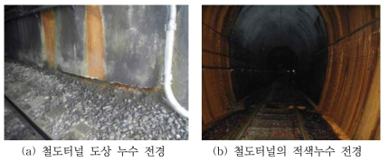 터널 구조물의 누수에 의한 전식