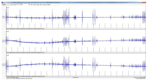 지진기록계 저장된 Raw Data 파형 확인