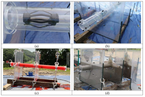 그라우팅 주입 실험체 조립후 전경