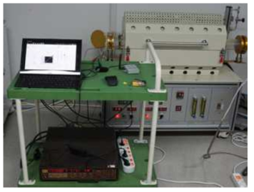 열처리용 ampoule을 furnace에 삽입하여 열처리 온도와 시간을 설정한 후 실시간으로 시료의 비저항을 측정하는 시스템