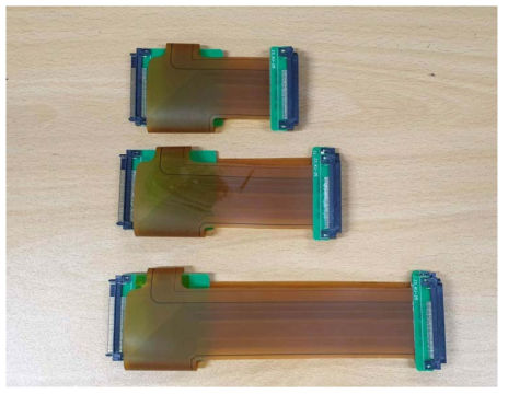 제작된 3, 6, 12 cm cable interposer board